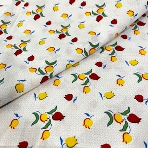 Windham Fabrics Sugar Sack II Tulips Fabric 1.5 yards 44" Wide White Red Yellow